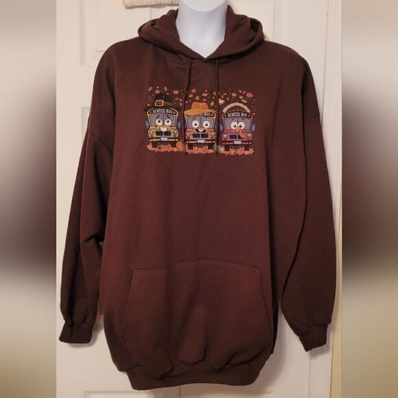 #279 CPort Company Fall-themed School Bus Hoodie Size:4X - Picture 4 of 4